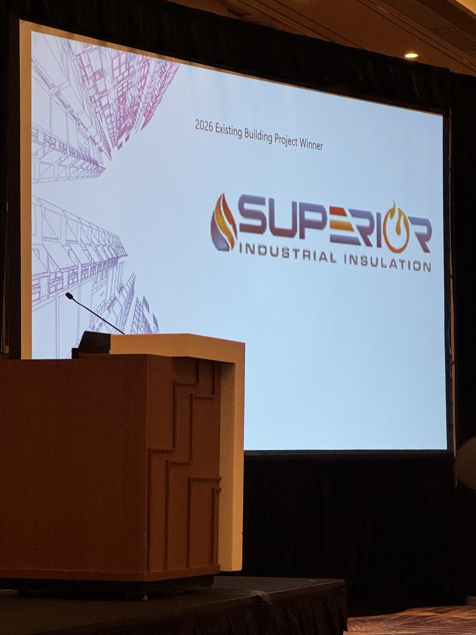 Superior Industrial Insulation Wins the 2026 NFCA Award of Excellence for High-Rise Fireproofing Project